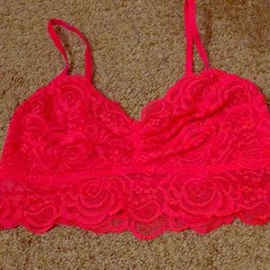 PINK lace bralette